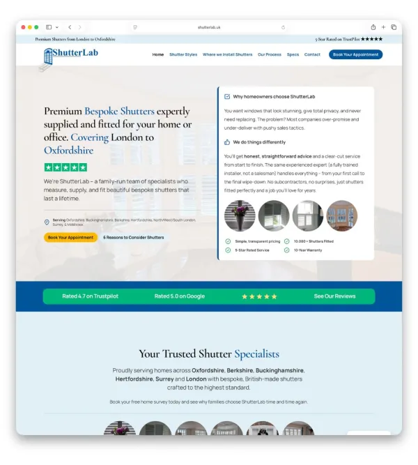 Example website designed by dotwall