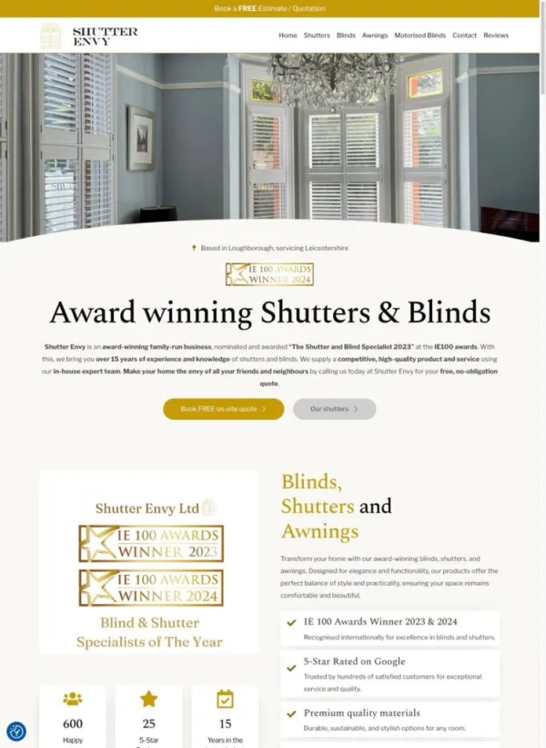 Shutter Envy website